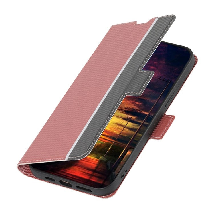 For Huawei Pura 70 5G Twill Texture Side Button Leather Phone Case(Pink) - Huawei Cases by PMC Jewellery | Online Shopping South Africa | PMC Jewellery | Buy Now Pay Later Mobicred