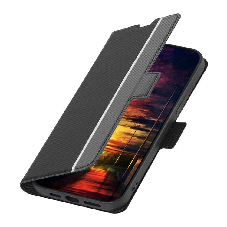 For Huawei Pura 70 Ultra 5G Twill Texture Side Button Leather Phone Case(Black) - Huawei Cases by PMC Jewellery | Online Shopping South Africa | PMC Jewellery | Buy Now Pay Later Mobicred