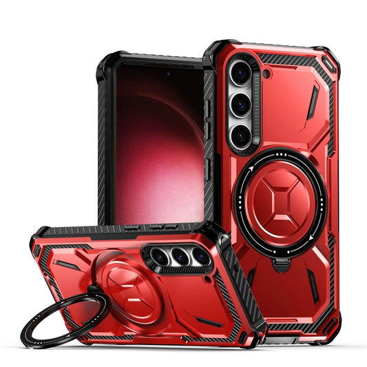 For Samsung Galaxy S24 5G Armor Series Holder Phone Case(Red) - Galaxy S24 5G Cases by PMC Jewellery | Online Shopping South Africa | PMC Jewellery