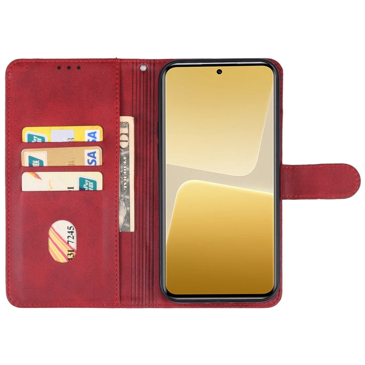 For Xiaomi 13T Leather Phone Case(Red) - Xiaomi Cases by PMC Jewellery | Online Shopping South Africa | PMC Jewellery | Buy Now Pay Later Mobicred