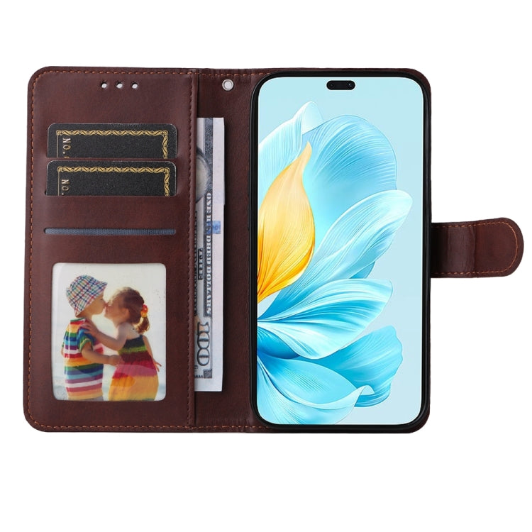 For Honor 200 Lite Global Classic Calf Texture Flip Leather Phone Case(Brown) - Honor Cases by PMC TechLife | Online Shopping South Africa | PMC TechLife | Buy Now Pay Later Mobicred
