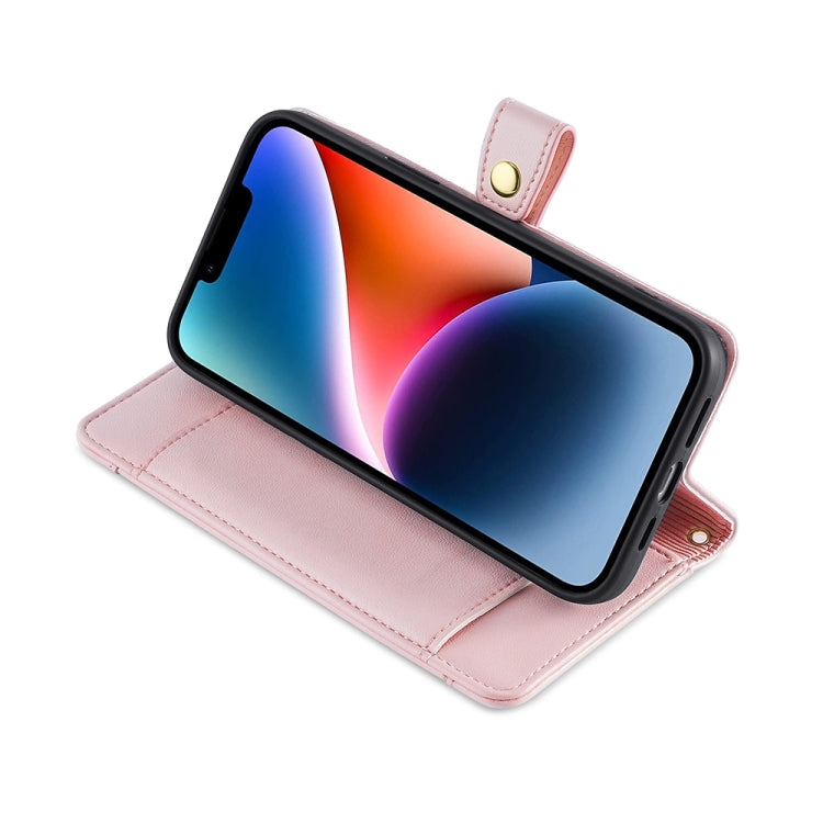 For OnePlus Ace 2 Pro Sheep Texture Cross-body Zipper Wallet Leather Phone Case(Pink) - OnePlus Cases by PMC TechLife | Online Shopping South Africa | PMC TechLife | Buy Now Pay Later Mobicred