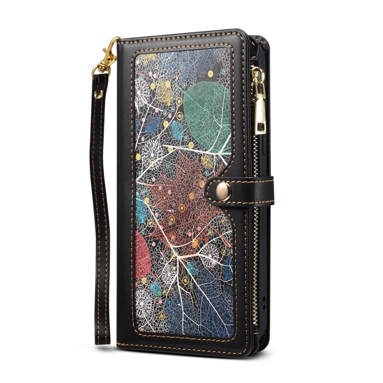 For Google Pixel 8 ESEBLE Star Series Lanyard Zipper Wallet RFID Leather Case(Black) - Google Cases by ESEBLE | Online Shopping South Africa | PMC TechLife | Buy Now Pay Later Mobicred