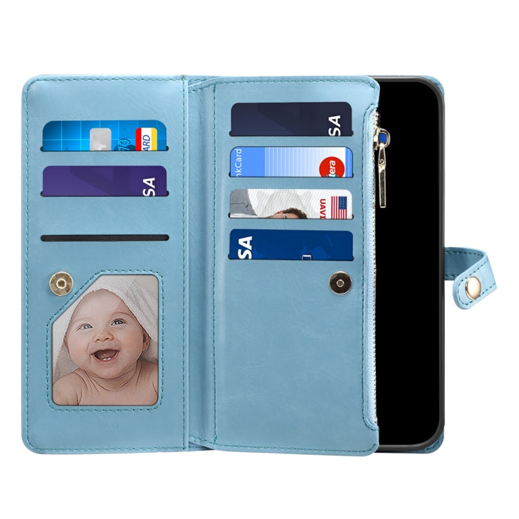 For Google Pixel 7a ESEBLE Star Series Lanyard Zipper Wallet RFID Leather Case(Blue) - Google Cases by ESEBLE | Online Shopping South Africa | PMC TechLife | Buy Now Pay Later Mobicred