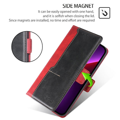 For Huawei Pura 70 Ultra 5G Contrast Color Side Buckle Leather Phone Case(Red + Black) - Huawei Cases by PMC Jewellery | Online Shopping South Africa | PMC Jewellery | Buy Now Pay Later Mobicred