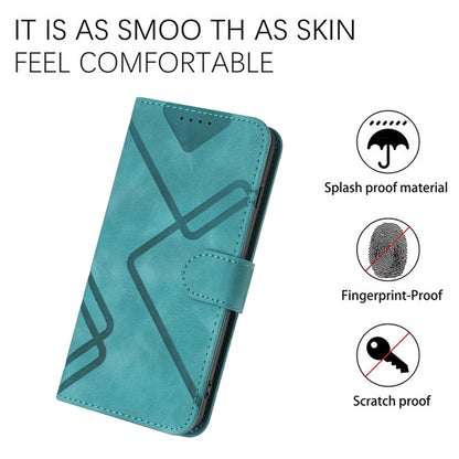 For Xiaomi Redmi Note 12 4G Global Line Pattern Skin Feel Leather Phone Case(Light Blue) - Xiaomi Cases by PMC Jewellery | Online Shopping South Africa | PMC Jewellery | Buy Now Pay Later Mobicred