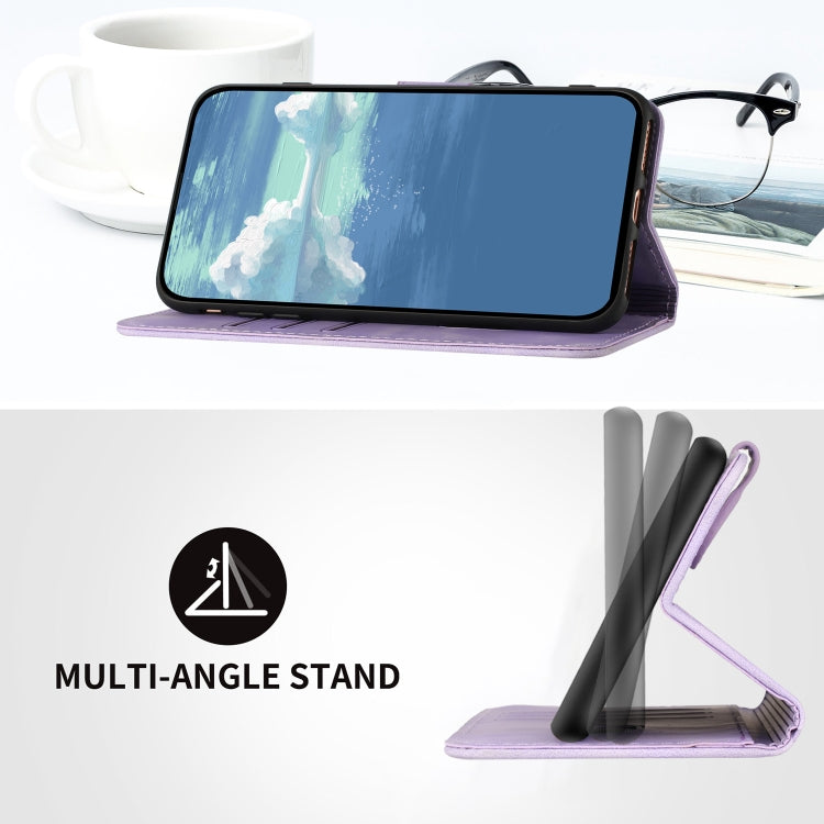 For Xiaomi 13 Pro Line Pattern Skin Feel Leather Phone Case(Light Purple) - 13 Pro Cases by PMC TechLife | Online Shopping South Africa | PMC TechLife | Buy Now Pay Later Mobicred