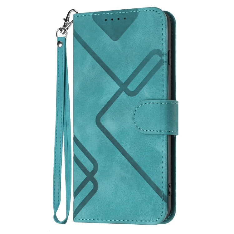 For Xiaomi Redmi K70 Line Pattern Skin Feel Leather Phone Case(Light Blue) - K70 Cases by PMC Jewellery | Online Shopping South Africa | PMC Jewellery | Buy Now Pay Later Mobicred