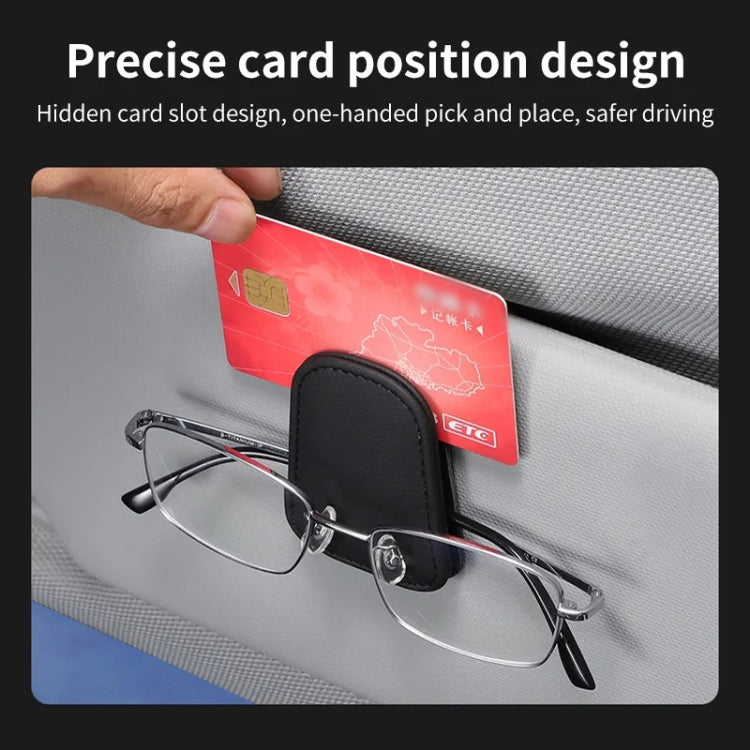 Car Sun Visor Glasses Holder Multifunctional Card Clip Storage Rack(Grey) - Sunglasses & Glasses Clips by PMC Jewellery | Online Shopping South Africa | PMC Jewellery | Buy Now Pay Later Mobicred