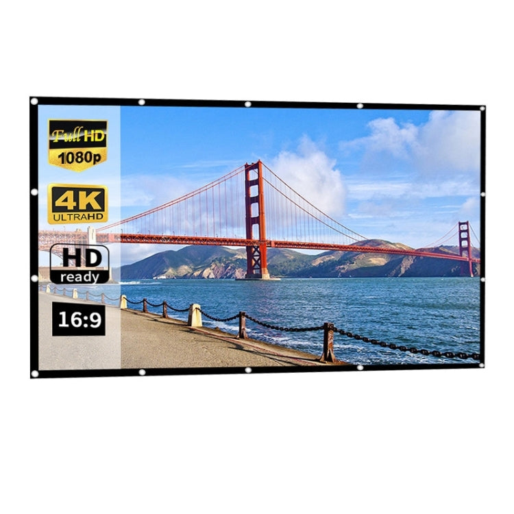 Simple Folding Thin Polyester Projector Film Curtain, Size:200 inch 16:9 - Film Curtains by PMC TechLife | Online Shopping South Africa | PMC TechLife | Buy Now Pay Later Mobicred