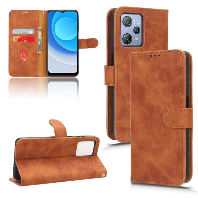 For Blackview A53 Pro Skin Feel Magnetic Flip Leather Phone Case(Brown) - More Brand by PMC TechLife | Online Shopping South Africa | PMC TechLife | Buy Now Pay Later Mobicred