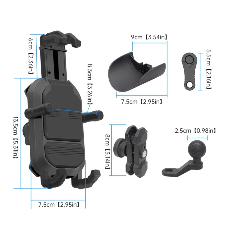 WUPP CS-1848A1 Motorcycle Shock Absorption Riding Phone Holder, Style:Rearview Mirror Type - Holder by WUPP | Online Shopping South Africa | PMC Jewellery | Buy Now Pay Later Mobicred