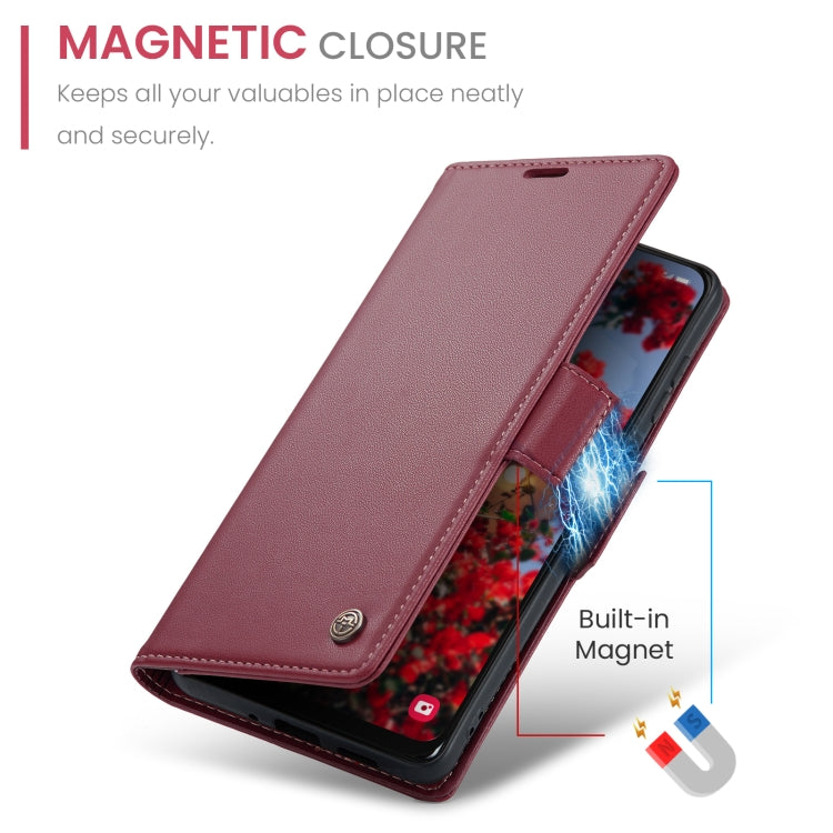 For Samsung Galaxy A30s / A50s / A50 CaseMe 023 Butterfly Buckle Litchi Texture RFID Anti-theft Leather Phone Case(Wine Red) - Galaxy Phone Cases by CaseMe | Online Shopping South Africa | PMC Jewellery | Buy Now Pay Later Mobicred