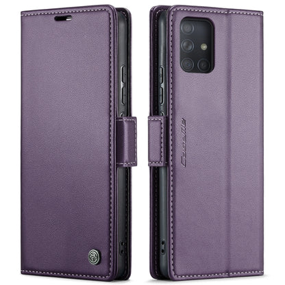 For Samsung Galaxy A71 4G CaseMe 023 Butterfly Buckle Litchi Texture RFID Anti-theft Leather Phone Case(Pearly Purple) - Galaxy Phone Cases by CaseMe | Online Shopping South Africa | PMC Jewellery | Buy Now Pay Later Mobicred