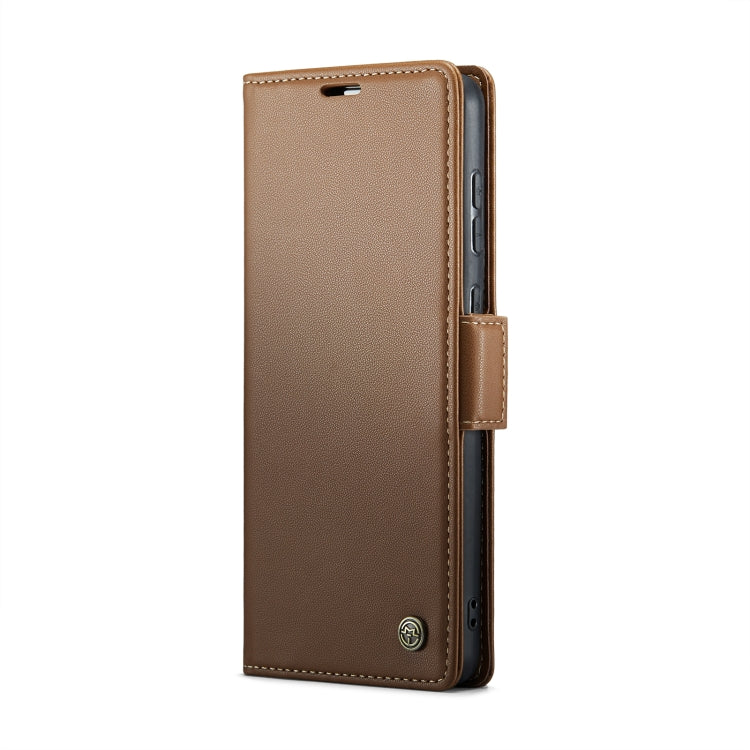 For Samsung Galaxy A20/A30/M10s CaseMe 023 Butterfly Buckle Litchi Texture RFID Anti-theft Leather Phone Case(Brown) - Galaxy Phone Cases by CaseMe | Online Shopping South Africa | PMC Jewellery | Buy Now Pay Later Mobicred