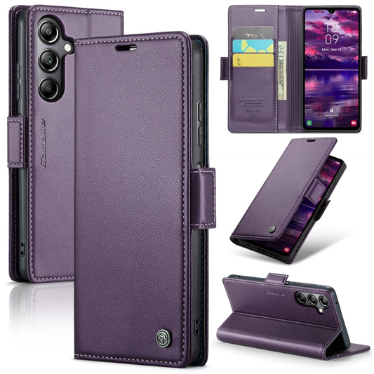 For Samsung Galaxy A05s CaseMe 023 Butterfly Buckle Litchi Texture RFID Anti-theft Leather Phone Case(Pearly Purple) - Galaxy Phone Cases by CaseMe | Online Shopping South Africa | PMC Jewellery | Buy Now Pay Later Mobicred