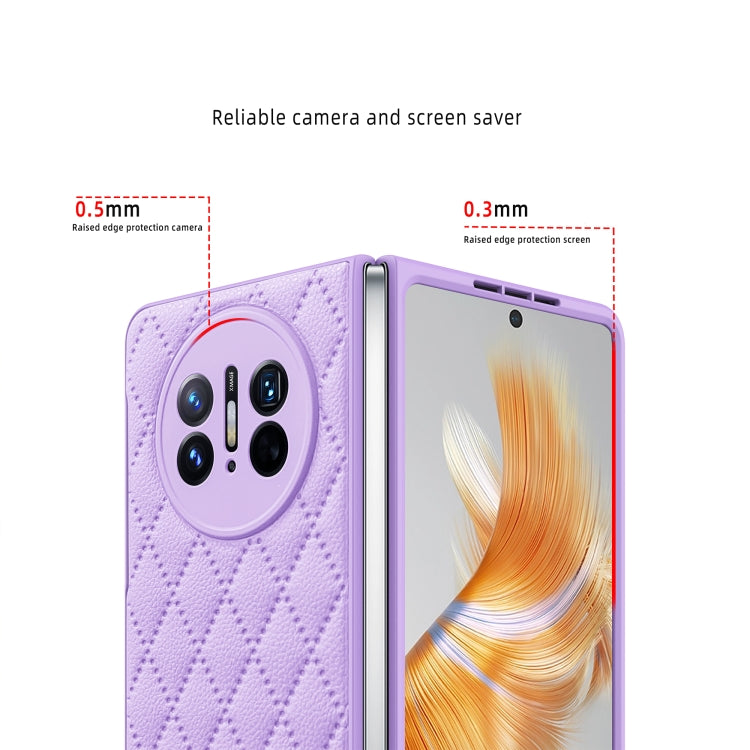 For Huawei Mate X3 Diamond Lattice Integrated Leather Phone Case(Pink) - Huawei Cases by PMC TechLife | Online Shopping South Africa | PMC TechLife | Buy Now Pay Later Mobicred