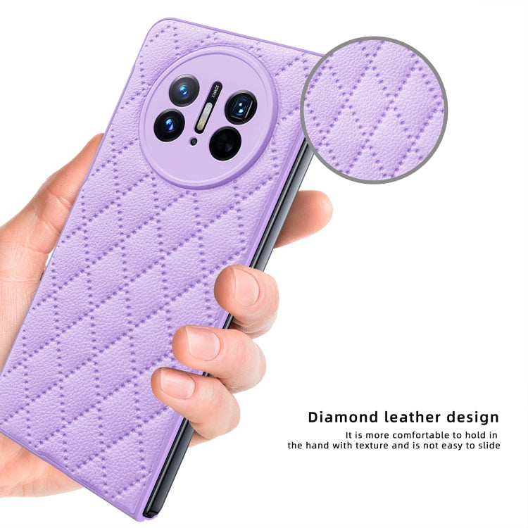 For Huawei Mate X3 Diamond Lattice Integrated Leather Phone Case(Pink) - Huawei Cases by PMC TechLife | Online Shopping South Africa | PMC TechLife | Buy Now Pay Later Mobicred