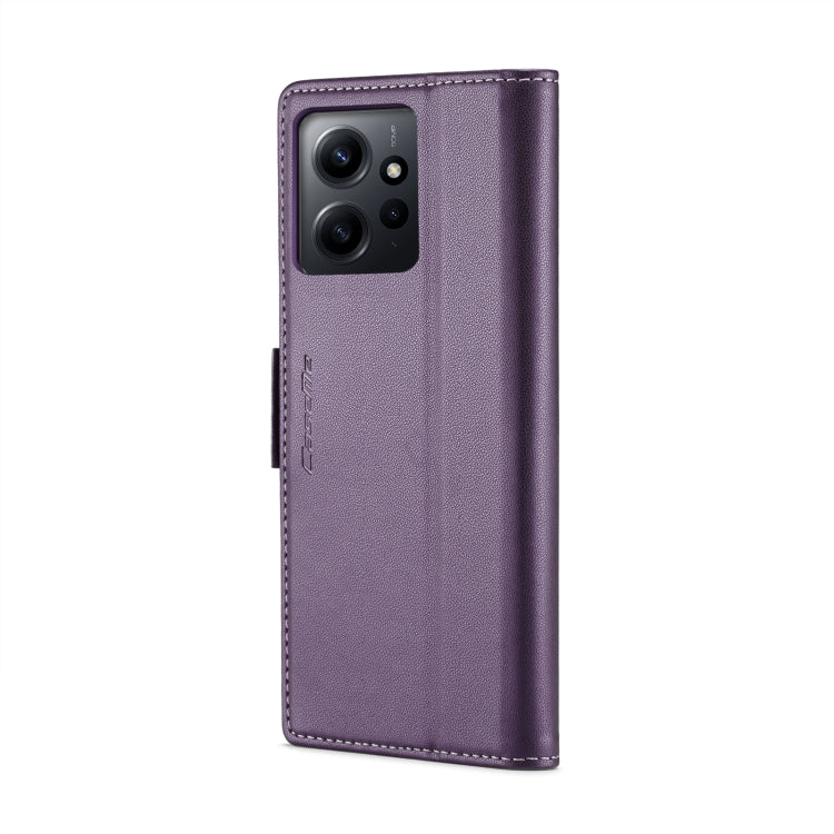 For Xiaomi Redmi Note 12 4G Global CaseMe 023 Butterfly Buckle Litchi Texture RFID Anti-theft Leather Phone Case(Pearly Purple) - Xiaomi Cases by CaseMe | Online Shopping South Africa | PMC Jewellery | Buy Now Pay Later Mobicred