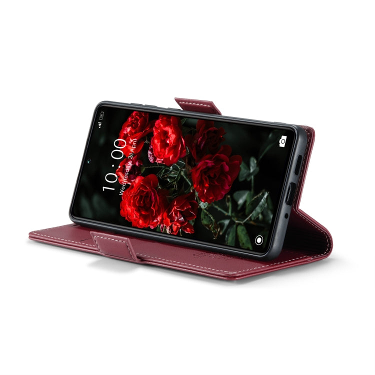 For Xiaomi Redmi Note 13 Pro 5G CaseMe 023 Butterfly Buckle Litchi Texture RFID Anti-theft Leather Phone Case(Wine Red) - Xiaomi Cases by CaseMe | Online Shopping South Africa | PMC Jewellery | Buy Now Pay Later Mobicred