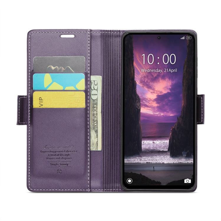 For Xiaomi Redmi Note 13 4G CaseMe 023 Butterfly Buckle Litchi Texture RFID Anti-theft Leather Phone Case(Pearly Purple) - Xiaomi Cases by CaseMe | Online Shopping South Africa | PMC Jewellery | Buy Now Pay Later Mobicred