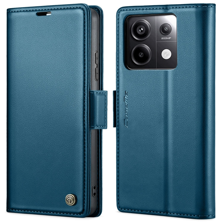 For Xiaomi Redmi Note 13 Pro 4G CaseMe 023 Butterfly Buckle Litchi Texture RFID Anti-theft Leather Phone Case(Blue) - Xiaomi Cases by CaseMe | Online Shopping South Africa | PMC Jewellery | Buy Now Pay Later Mobicred