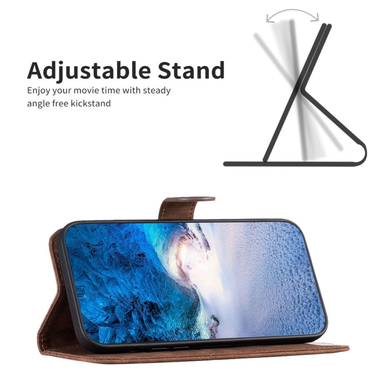 For Xiaomi 13 Plaid Embossed Leather Phone Case(Brown) - 13 Cases by PMC TechLife | Online Shopping South Africa | PMC TechLife | Buy Now Pay Later Mobicred