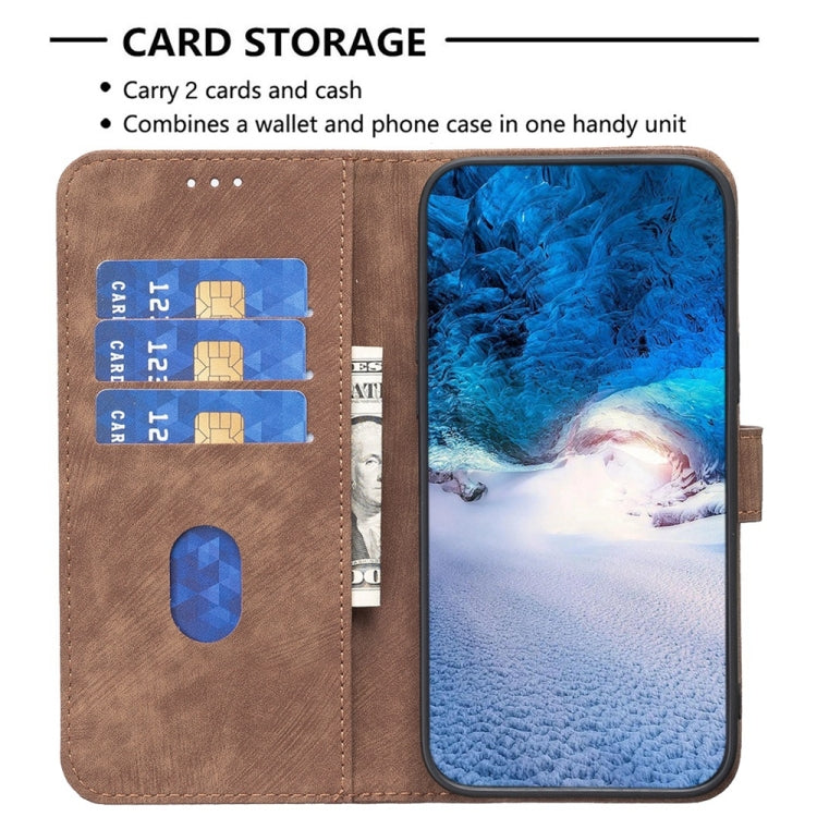 For Xiaomi Redmi Note 12 Pro+ Global Plaid Embossed Leather Phone Case(Brown) - Xiaomi Cases by PMC TechLife | Online Shopping South Africa | PMC TechLife | Buy Now Pay Later Mobicred