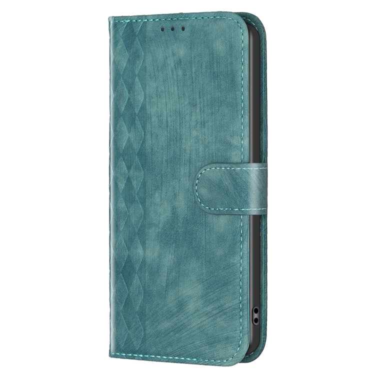 For Xiaomi Redmi Note 13 4G Global Plaid Embossed Leather Phone Case(Green) - Note 13 Cases by PMC TechLife | Online Shopping South Africa | PMC TechLife | Buy Now Pay Later Mobicred
