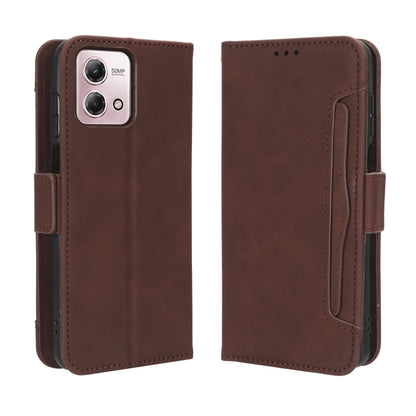 For Motorola Moto G Stylus 4G 2023 Skin Feel Calf Texture Card Slots Leather Phone Case(Brown) - Motorola Cases by PMC Jewellery | Online Shopping South Africa | PMC Jewellery | Buy Now Pay Later Mobicred