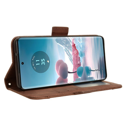 For Motorola Edge 40 Neo 5G Skin Feel Calf Texture Card Slots Leather Phone Case(Brown) - Motorola Cases by PMC Jewellery | Online Shopping South Africa | PMC Jewellery | Buy Now Pay Later Mobicred