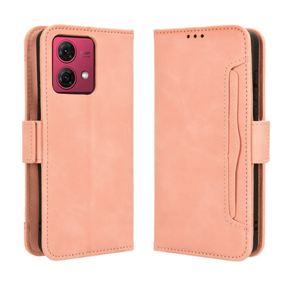 For Motorola Moto G84 5G Skin Feel Calf Texture Card Slots Leather Phone Case(Pink) - Motorola Cases by PMC Jewellery | Online Shopping South Africa | PMC Jewellery | Buy Now Pay Later Mobicred