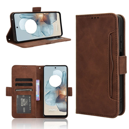 For Motorola Moto G Power 5G 2024 Skin Feel Calf Texture Card Slots Leather Phone Case(Brown) - Motorola Cases by PMC Jewellery | Online Shopping South Africa | PMC Jewellery | Buy Now Pay Later Mobicred