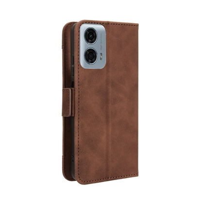 For Motorola Moto G Power 5G 2024 Skin Feel Calf Texture Card Slots Leather Phone Case(Brown) - Motorola Cases by PMC Jewellery | Online Shopping South Africa | PMC Jewellery | Buy Now Pay Later Mobicred