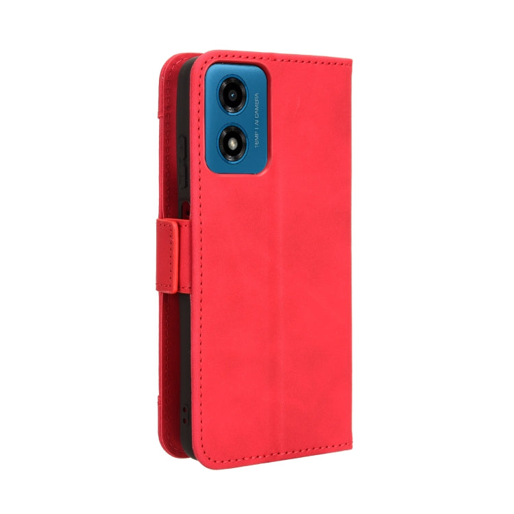 For Motorola Moto G04 / G24 Skin Feel Calf Texture Card Slots Leather Phone Case(Red) - Motorola Cases by PMC Jewellery | Online Shopping South Africa | PMC Jewellery | Buy Now Pay Later Mobicred