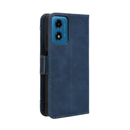 For Motorola Moto G04 / G24 Skin Feel Calf Texture Card Slots Leather Phone Case(Blue) - Motorola Cases by PMC Jewellery | Online Shopping South Africa | PMC Jewellery | Buy Now Pay Later Mobicred