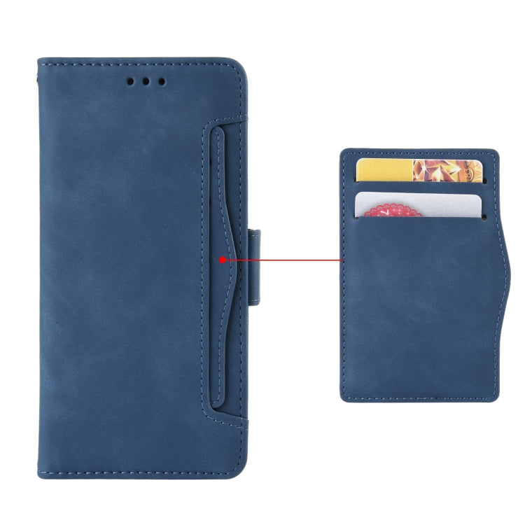 For Motorola Moto G04 / G24 Skin Feel Calf Texture Card Slots Leather Phone Case(Blue) - Motorola Cases by PMC Jewellery | Online Shopping South Africa | PMC Jewellery | Buy Now Pay Later Mobicred