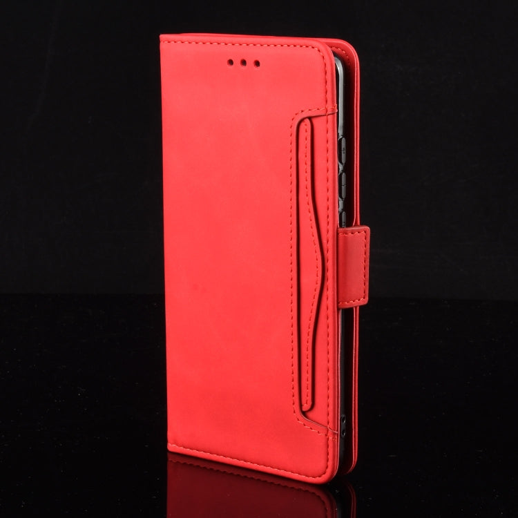 For Motorola Moto G34 5G Skin Feel Calf Texture Card Slots Leather Phone Case(Red) - Motorola Cases by PMC Jewellery | Online Shopping South Africa | PMC Jewellery | Buy Now Pay Later Mobicred