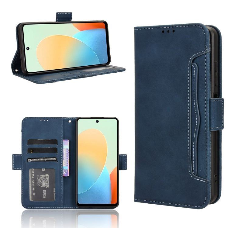 For Tecno Spark Go 2024 / Spark 20C Skin Feel Calf Texture Card Slots Leather Phone Case(Blue) - Tecno Cases by PMC Jewellery | Online Shopping South Africa | PMC Jewellery | Buy Now Pay Later Mobicred