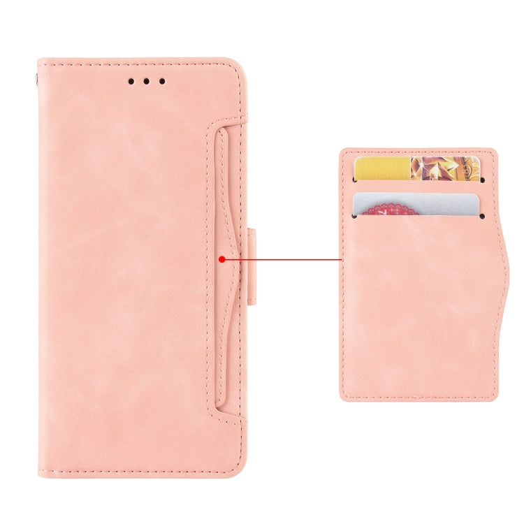 For Google Pixel 9 Pro Skin Feel Calf Texture Card Slots Leather Phone Case(Pink) - Google Cases by PMC TechLife | Online Shopping South Africa | PMC TechLife | Buy Now Pay Later Mobicred