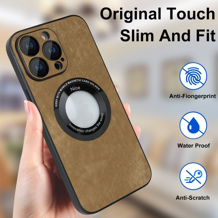 For iPhone 13 Pro Skin Feel Leather MagSafe Magnetic Phone Case(Brown) - free shipping - PMC TechLife - Order now!