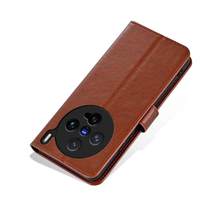 For vivo X200 Pro mini AZNS Sheepskin Texture Flip Leather Phone Case(Brown) - X200 Pro mini Cases by AZNS | Online Shopping South Africa | PMC Jewellery | Buy Now Pay Later Mobicred