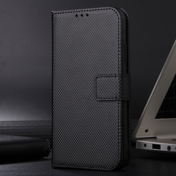 For vivo X100 5G Diamond Texture Leather Phone Case(Black) - X100 Cases by PMC TechLife | Online Shopping South Africa | PMC TechLife | Buy Now Pay Later Mobicred
