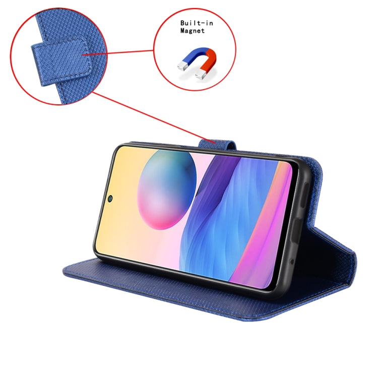 For vivo X100 Pro 5G Diamond Texture Leather Phone Case(Blue) - X100 Pro Cases by PMC TechLife | Online Shopping South Africa | PMC TechLife | Buy Now Pay Later Mobicred