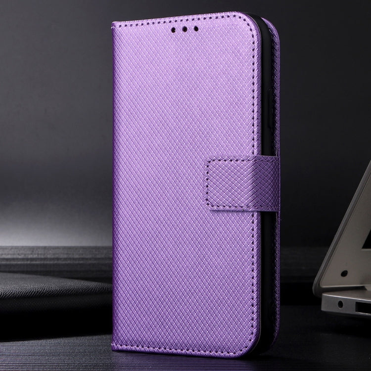For Tecno Spark Go 2024 Diamond Texture Leather Phone Case(Purple) - Tecno Cases by PMC Jewellery | Online Shopping South Africa | PMC Jewellery | Buy Now Pay Later Mobicred
