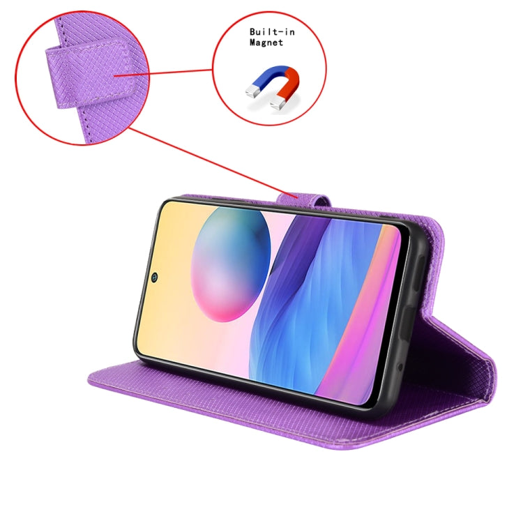 For Tecno Spark Go 2024 Diamond Texture Leather Phone Case(Purple) - Tecno Cases by PMC Jewellery | Online Shopping South Africa | PMC Jewellery | Buy Now Pay Later Mobicred