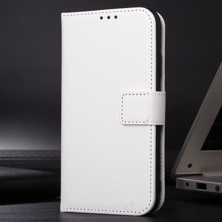 For Google Pixel 9 Diamond Texture Leather Phone Case(White) - Google Cases by PMC TechLife | Online Shopping South Africa | PMC TechLife | Buy Now Pay Later Mobicred