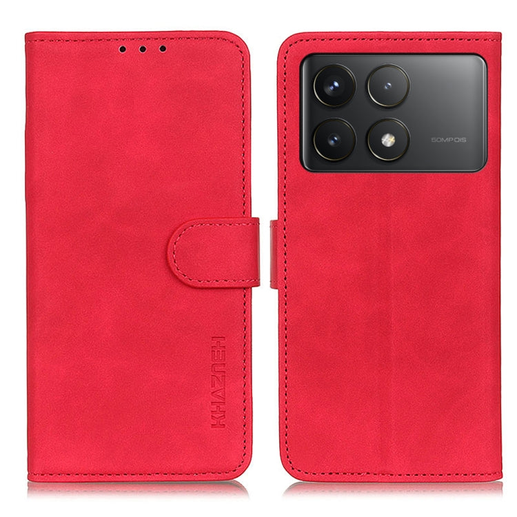 For Xiaomi Redmi K70 5G / K70 Pro 5G KHAZNEH Retro Texture Flip Leather Phone Case(Red) - K70 Cases by PMC Jewellery | Online Shopping South Africa | PMC Jewellery | Buy Now Pay Later Mobicred