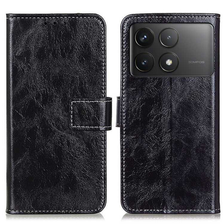 For Xiaomi Redmi K70 5G / K70 Pro 5G Retro Crazy Horse Texture Leather Phone Case(Black) - K70 Cases by PMC Jewellery | Online Shopping South Africa | PMC Jewellery | Buy Now Pay Later Mobicred