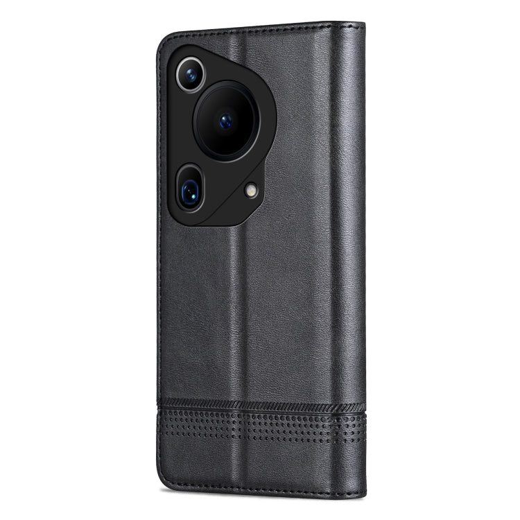 For Huawei Pura 70 Ultra AZNS Magnetic Calf Texture Flip Leather Phone Case(Black) - Huawei Cases by AZNS | Online Shopping South Africa | PMC Jewellery